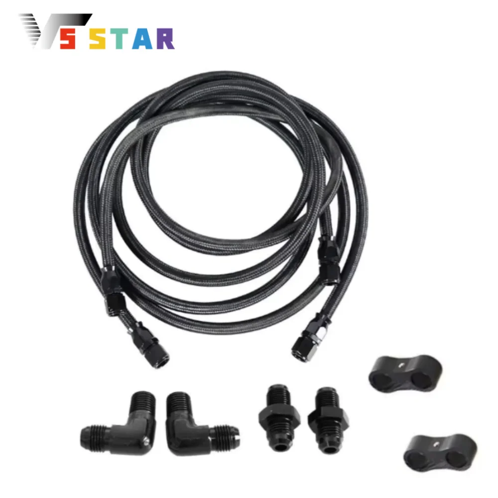 

Высокопроизводительный алюминиевый 7-футовый AN6 гибкий шланг охлаждения передачи из ПТФЭ, фитинг нейлоновых плетеных линий для 4L60 700R4 TH350