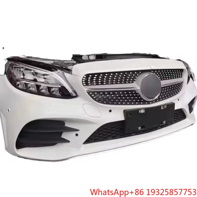 -C-Class Front Bumper Assembly W205 Front Mouth for C180/300/43AMG/C63S Quality ABS Material Good Rear Position