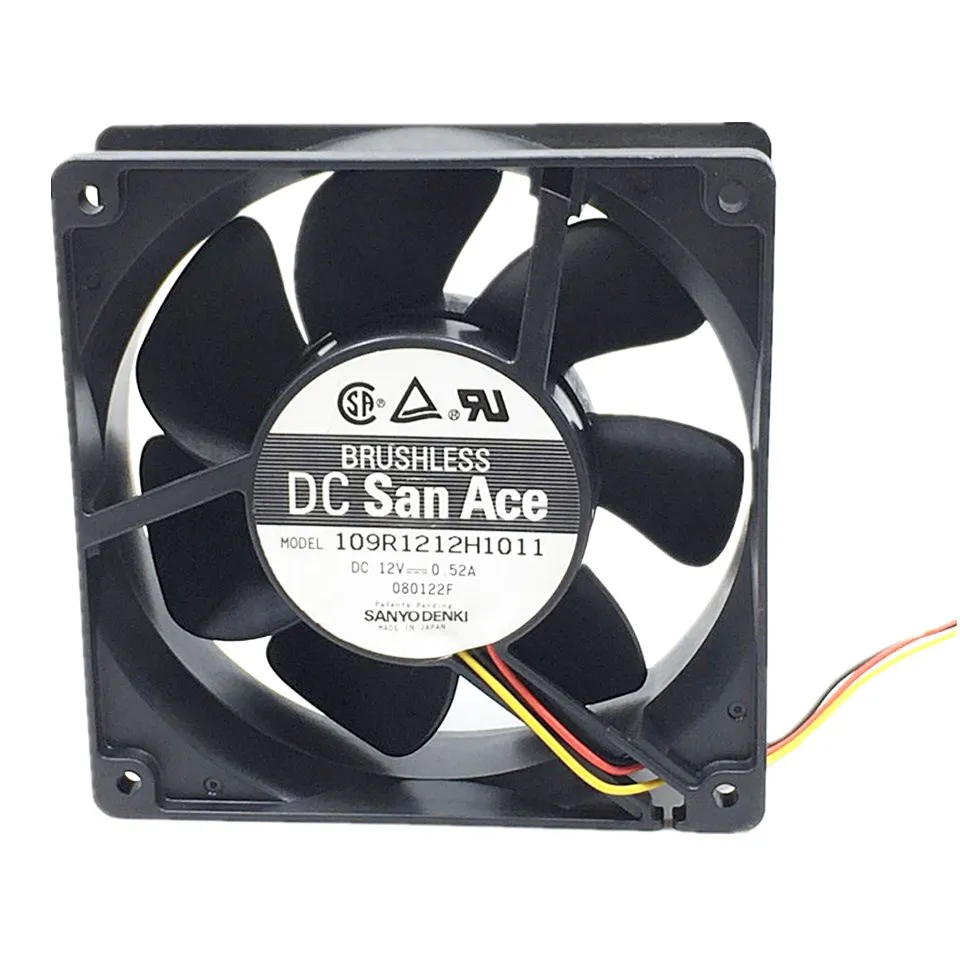 

109R1212H1011 Server Square Fan 12038 120mm 120X120X38mm DC12V 0.52A Server Cooling Fan for SANYO