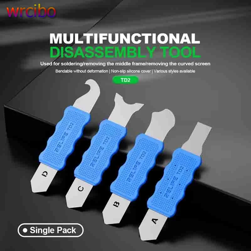 

RELIFE TD2 Многофункциональный инструмент для разборки и ремонта рамки экрана мобильного телефона, набор инструментов для открытия с нескользящей ручкой