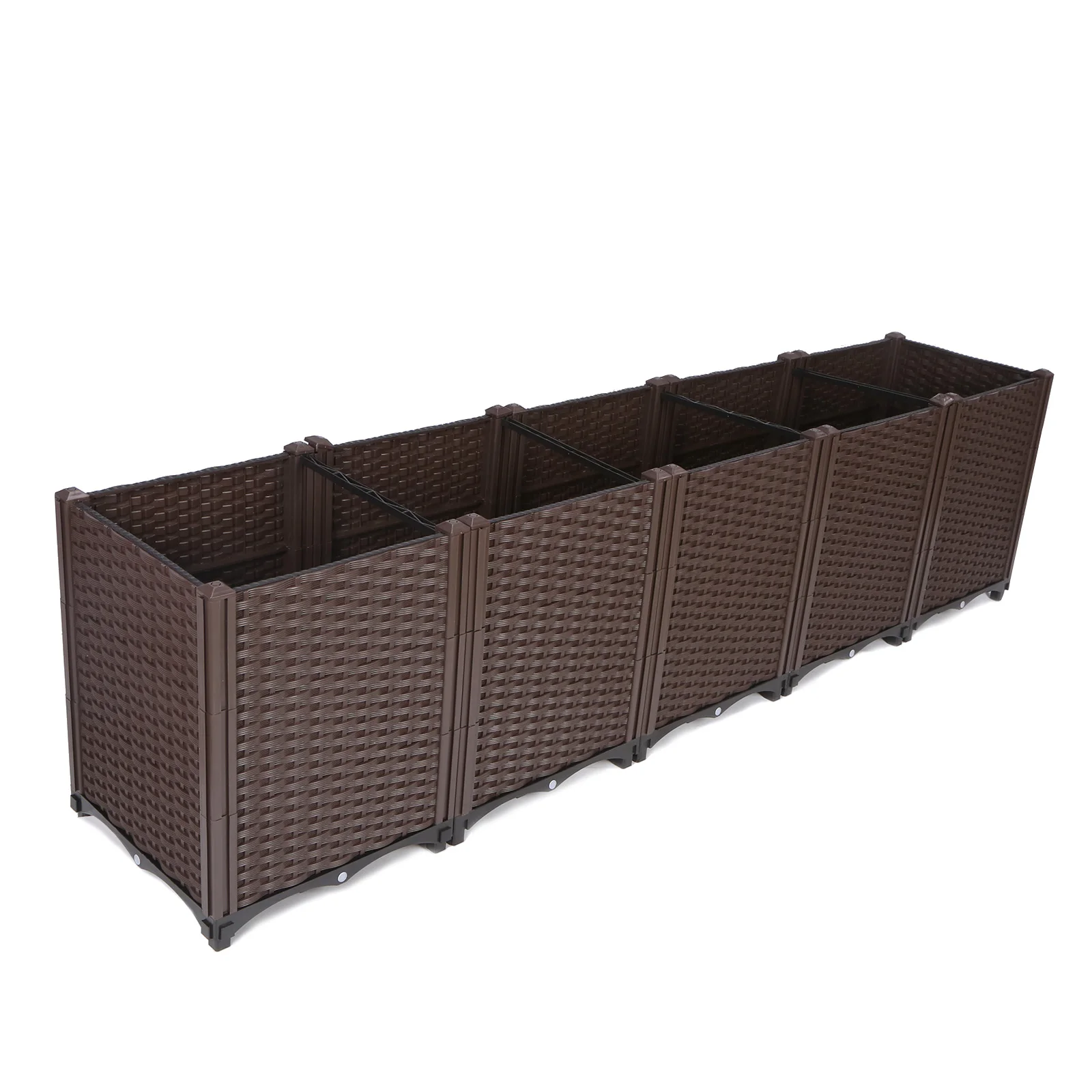 

79x16x20 Inch Deep Root Box Planter Raised Patio Planter Box for Growing Flowers Vegetables