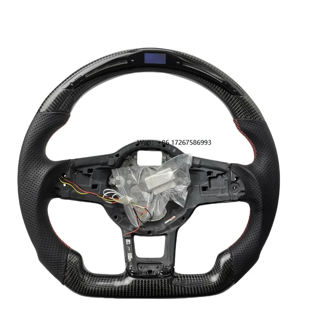 

Sport Steering Wheel for Vw Golf MK4 MK5 MK6 MK7 MK8 R Caddy Jetta Scirocco Polo Vento Arteon Led Carbon Fiber Steering Wheel