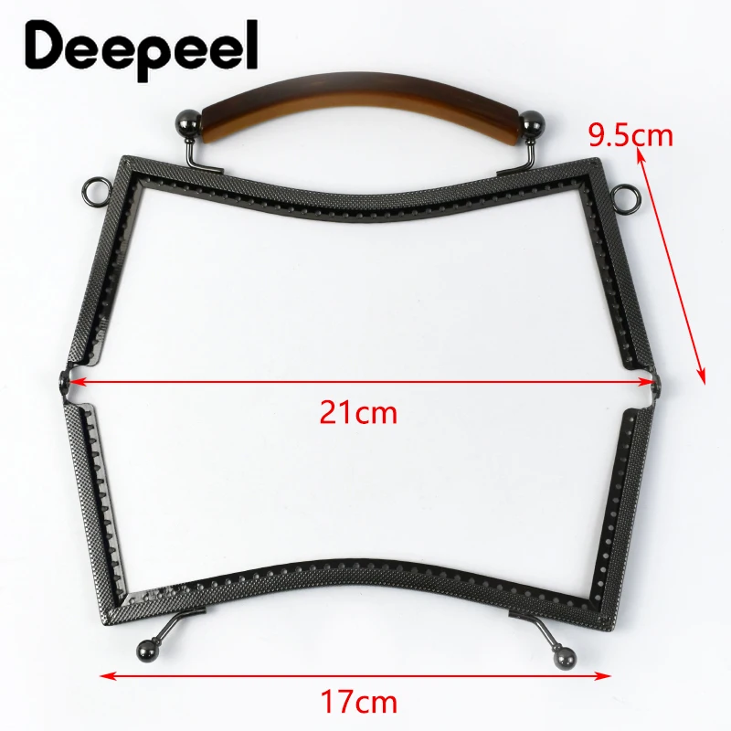 1Pc Deepeel 21cm Metalowe wytłaczane uchwyty do torebek Rama torebki Zapięcie Pocałunek Torebka Szycie Wsporniki DIY Torby Portfel Sprzęt Akcesoria