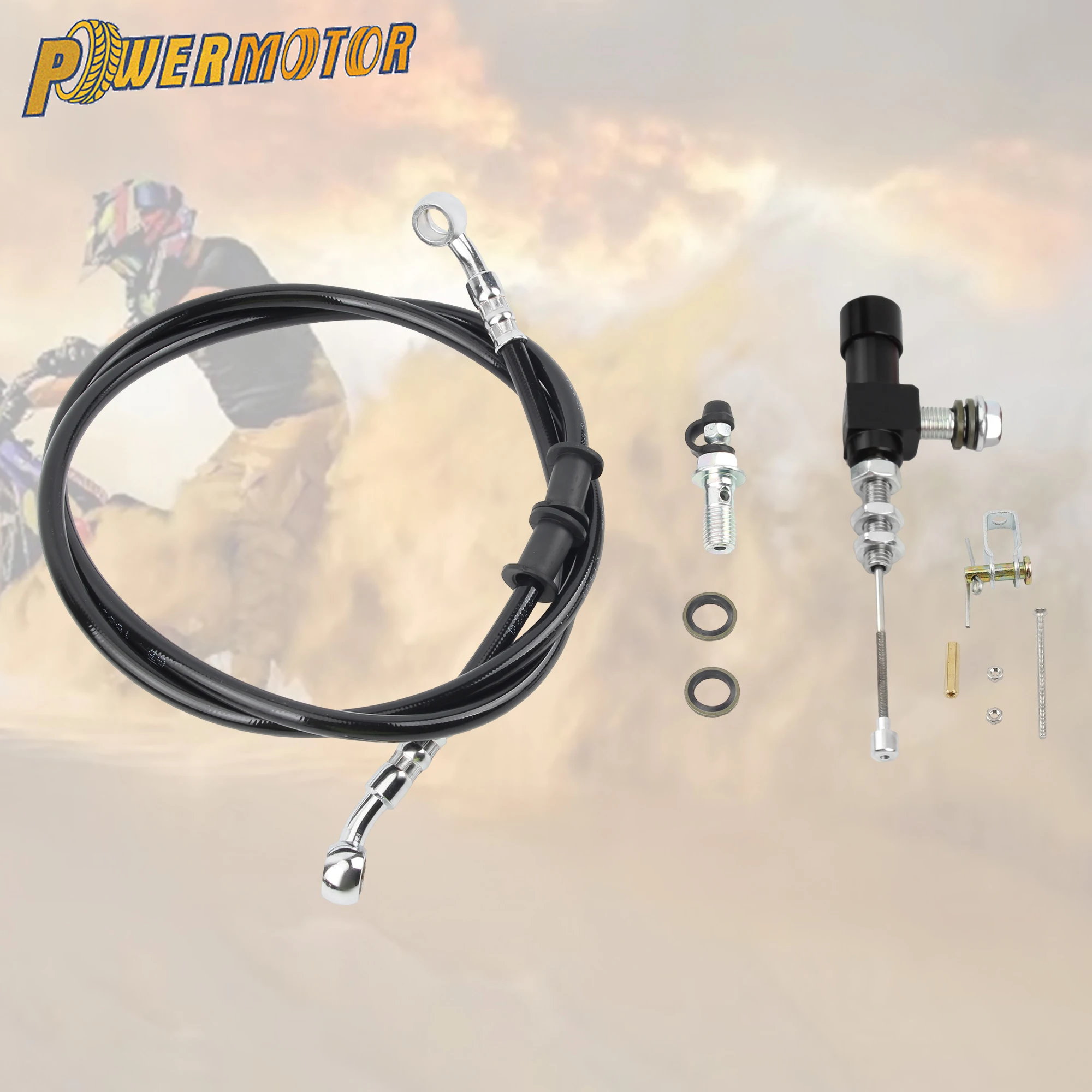 

Motorcycle M10 Short Hydraulic Clutch Performance Brake Transfer Pump with 1200mm Oil Pipe Set ATV Motocross Modified Parts