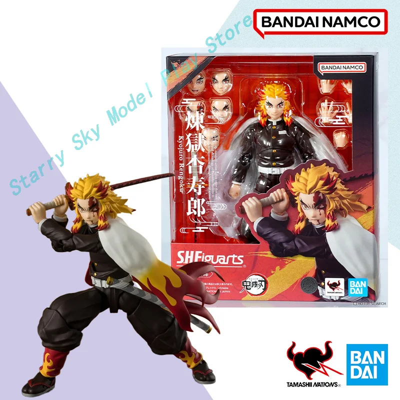 الصندوق الأصلي بانداي SHF شيطان القاتل كيوجورو رينجوكو مجموعة الشكل النهائي أطقم منمذجة أنيمي لعبة الحركة الكاملة هدايا للأطفال في صدمة #1