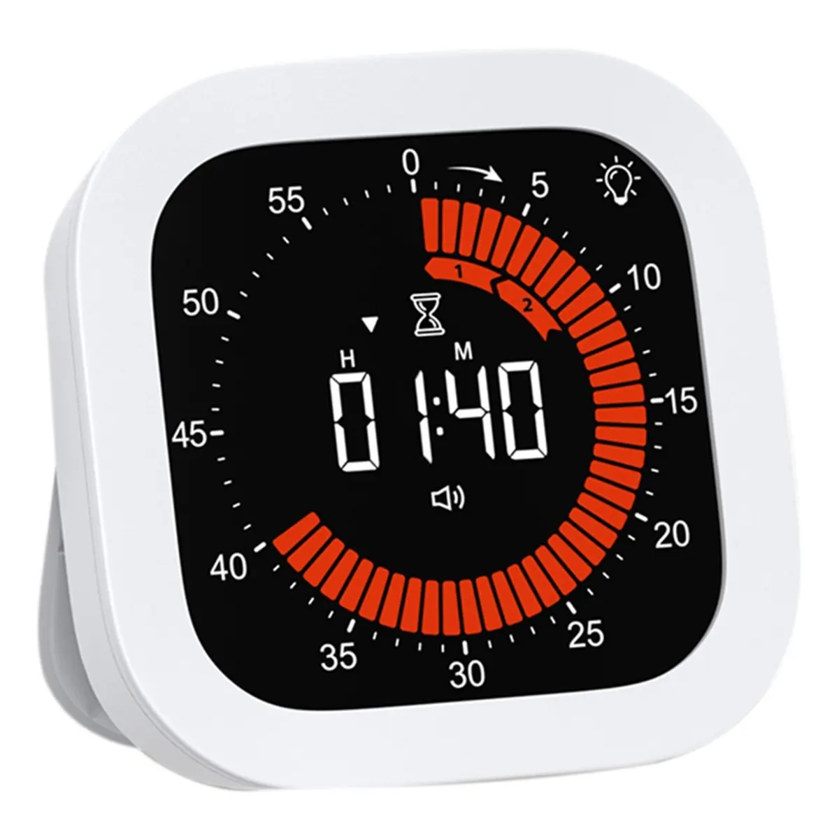 Upgraded Visual Timer Rechargeable Digital Countdown Kitchen Mechanical Cooking Timer Management Tool for Home School