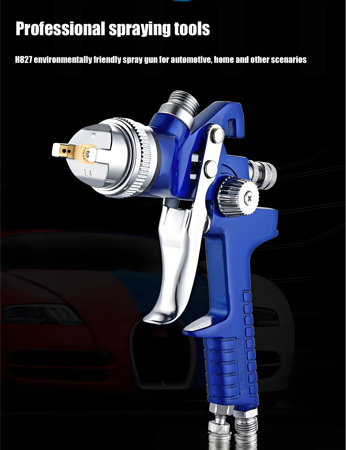 1.4/1.7/2.0 Professional Automobile Furniture Multi functional Glue Coating Gravity High Atomization spray Pneumatic Spray Gun