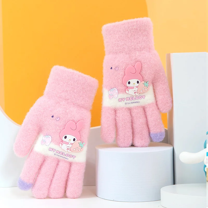 Sanrio Kinder handschuhe Cartoon Voll finger Herbst und Winter warme Baby handschuhe 7-12 Jahre alte Jungen und Mädchen Schul handschuhe