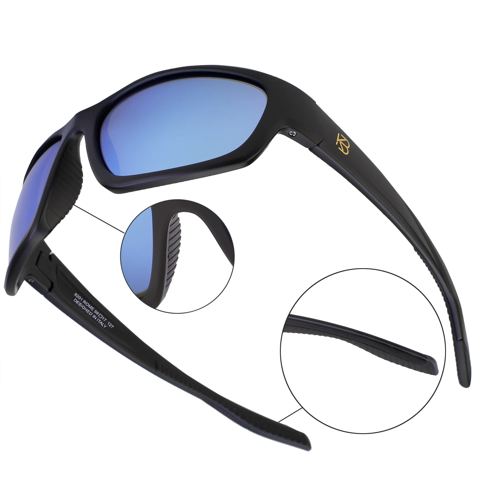 BUNVICK Polarized HD Genuine Glass Sunglasses for Men and Women, Italian Design, Anti-Glare,UV400,Corning True Glass Lenses