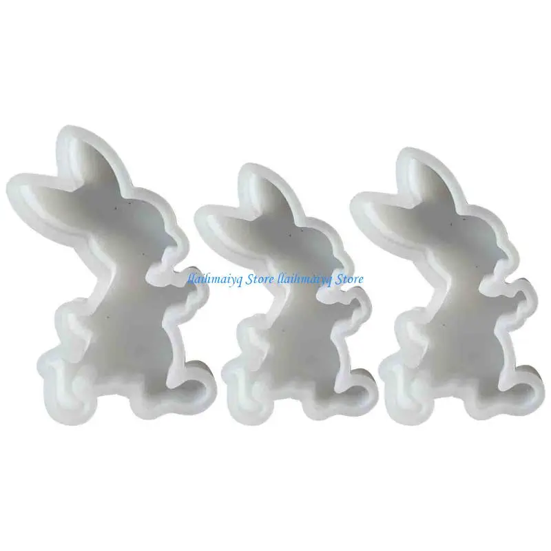 

573B Running Rabbit Molds Handmade Silicone Mould 3D Scented Resin