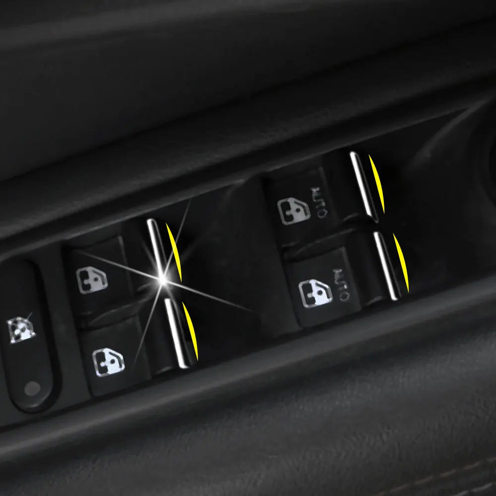 Car Window Switch Button Trim Cover for Jeep Compass 2018-2020 Renegade BU 2015-2025 Interior Modification Accessories