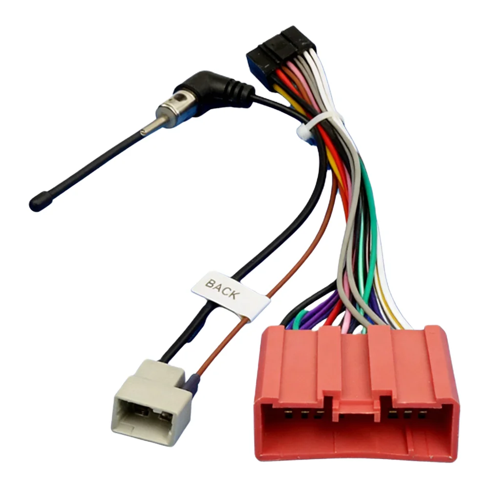 Black White Car Radio Harness 16pin Interface ABS Material Non-deformable Construction Waterproof Design Car Audio Upgrade