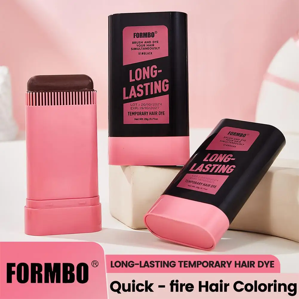 

20G Disposable Hair Dye Stick Black/ Brown Natural Plant Essence Hair Comb Pen Temporary Cover Gray Hair Covering Artifacts