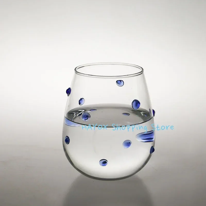 Irregular Dots Glass Design Mug Featured Mugs Tactile Wave Dots Milk Mugs Creative Decor Glass Cup Coffee Mug Cute Tumbler