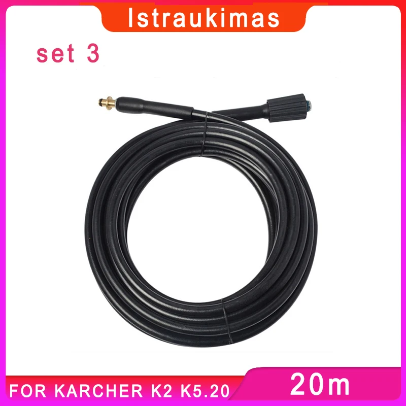 

20m High Pressure Washer Hose Pipe Cord Car Washer Cleaning Hose Auto Watering Hose For Karcher K2 K3 K4 K5 K6 K7 / K2 K5.20