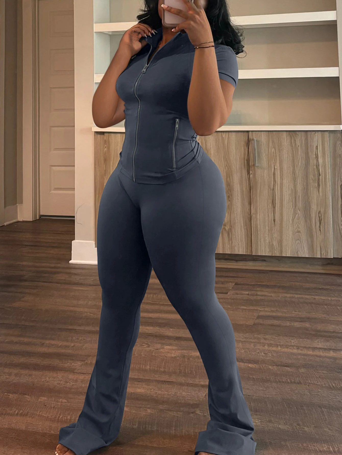 

LW Plus Size Two pieces sets Summer Autumn Solid Color Two-piece Pants Set Women's Suit casual Two-piece Suit large size women's