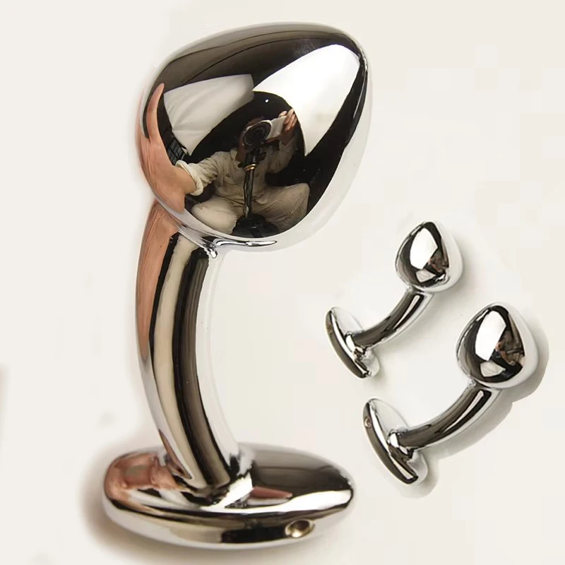 Metal Curved Anal Plug Dildo Sex Toys,Anus Ass Butt Trainer,Analplug Buttplug,G-spot Prostate Massage