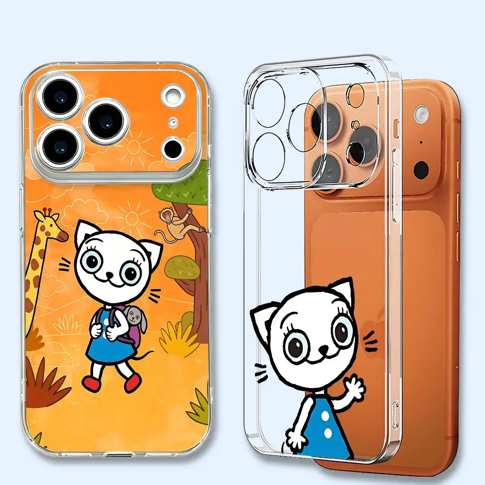 

K-Kicia K-Kocia Ultra Clear Soft TPU Phone Case For iPhone 11 12 17 14 15 17 Pro Max Anti-Yellow Back Shell
