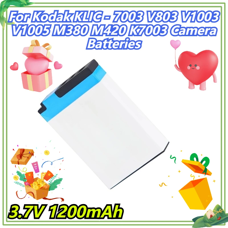 

3.7V 1200mAh For Kodak KLIC - 7003 V803 V1003 V1005 M380 M420 K7003 Camera Batteries