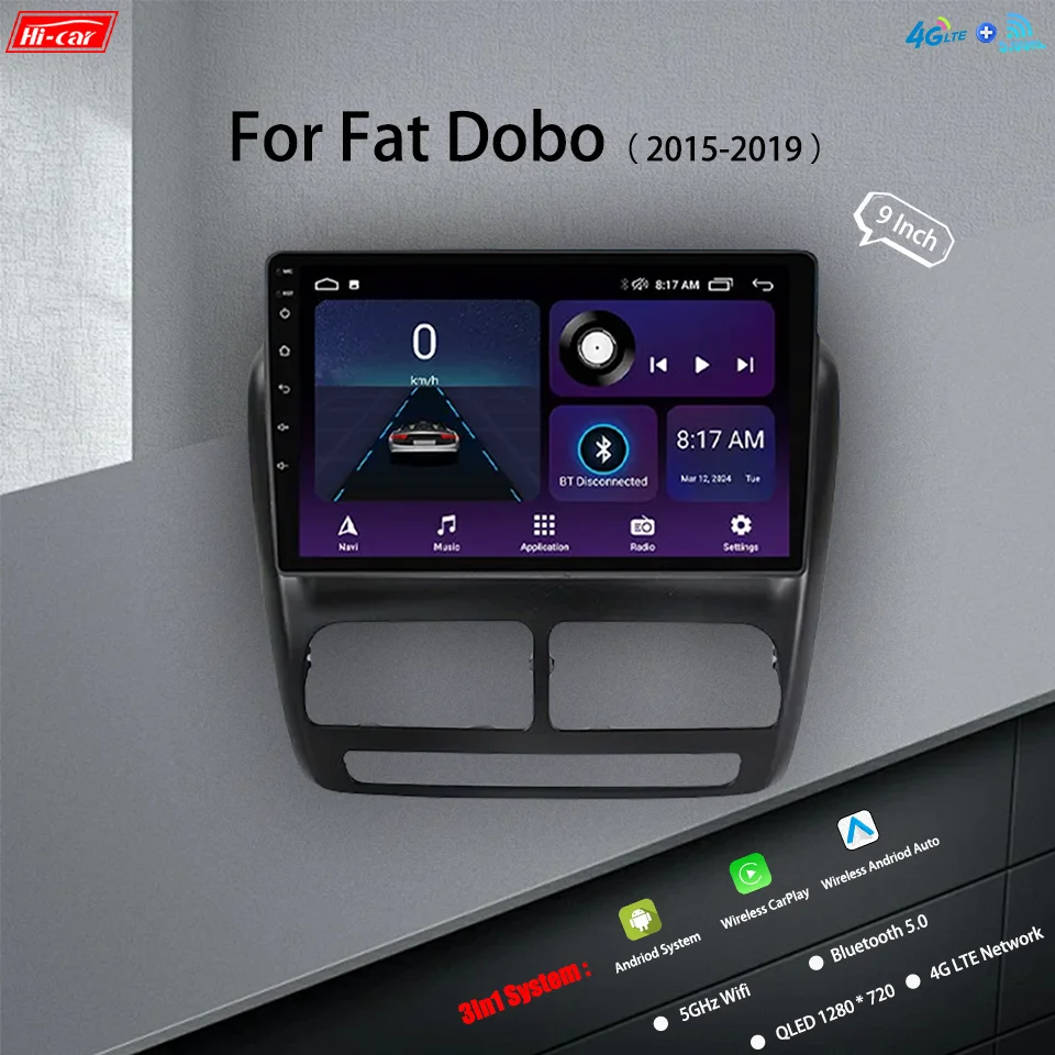 

2 Din Car Android Radio Stereo for Fat Dobo 2015-2019 Multimedia Video Player 4G+Wifi DSP Carplay Android GPS Navi Autoradio
