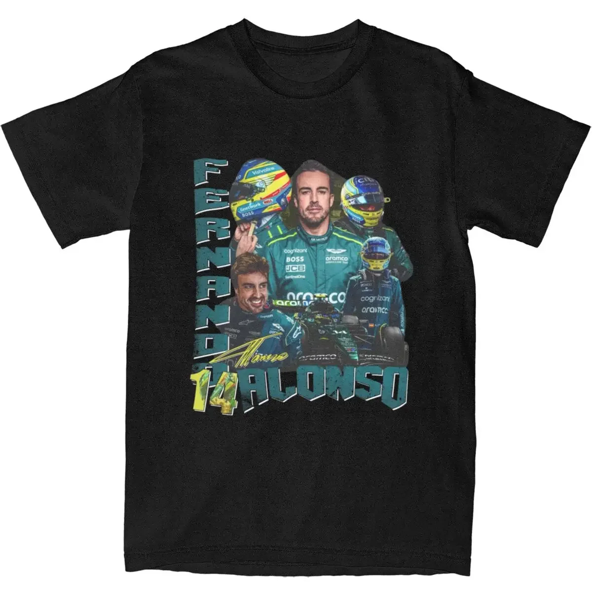 Summer 2024 Fernando Alonso Shirt Apparel Men Women Pure Cotton Casual F1 Racing Tees Short Sleeve Clothes