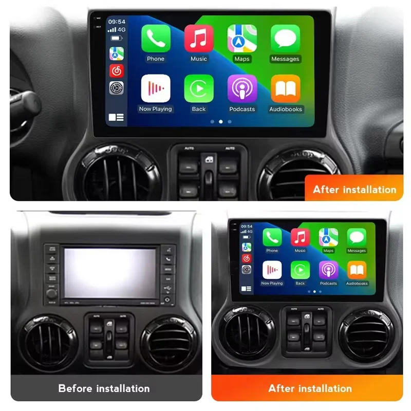 Android 16 Car Radio For Jeep Wrangler 3 JK 2007-2018 Navigation Video Radio Auto Multimedia Wireless Carplay Sony Cam DSP RSD