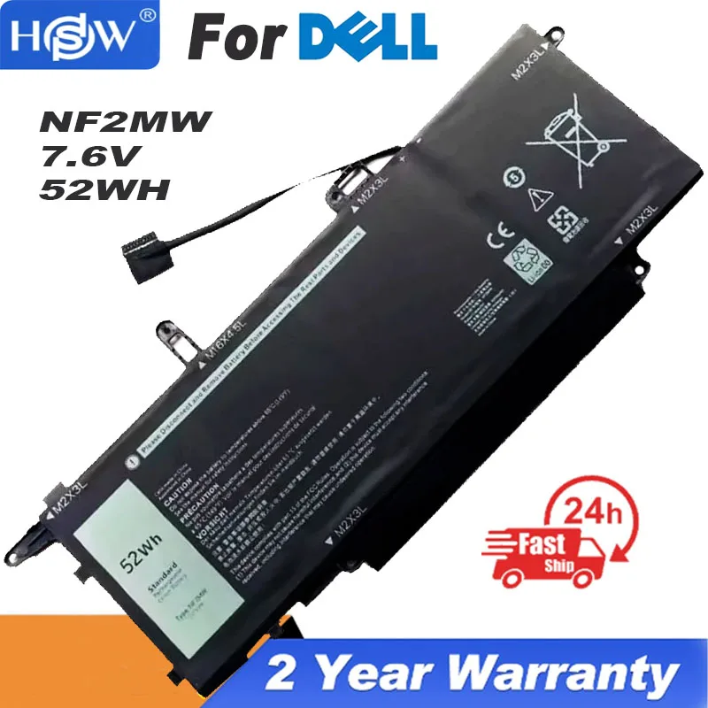 

52Wh NF2MW Laptop Battery For Dell Latitude 7400 2-in-1 Latitude 9410 0G8F6M E7270,E7260 0C76H7 9410 P110G