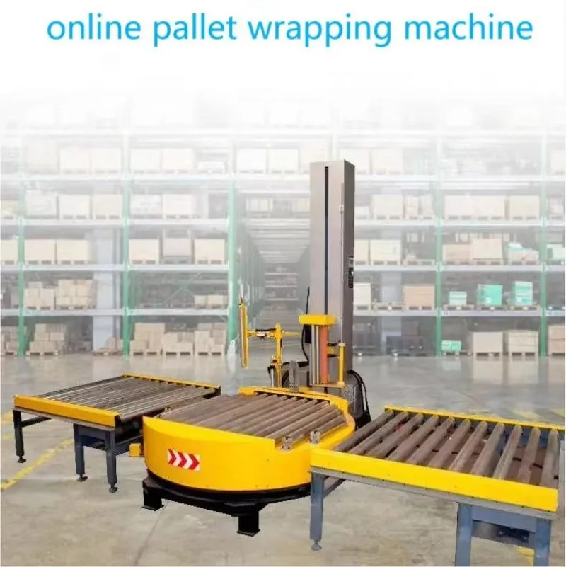 Strech Film Pallet Wrapper Packaging Machine Automatic on Line Pallet Wrapping Machine Custom & Bulk Order