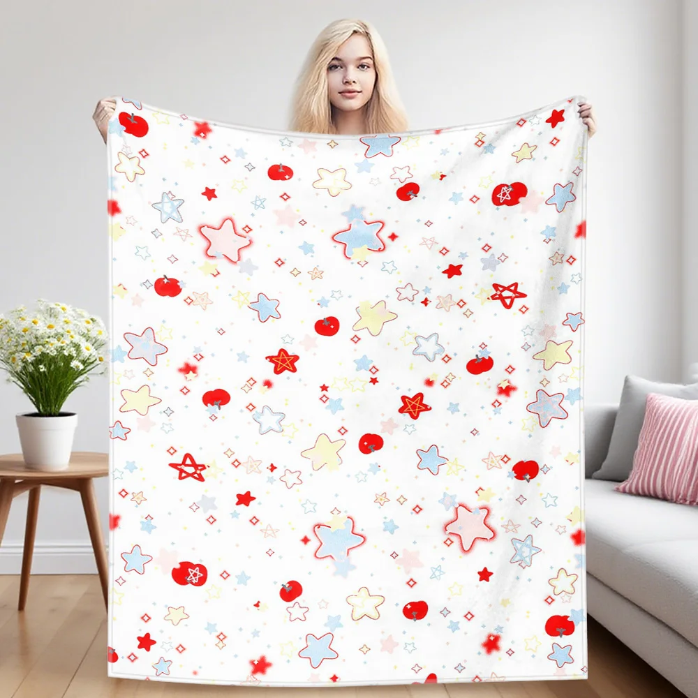 Star Sprinkle Nap Blanket,Flannel Blanket,Suitable For Sofas,Beds,Cars,Rooms,Offices,Camping,Exquisite Gift Blankets