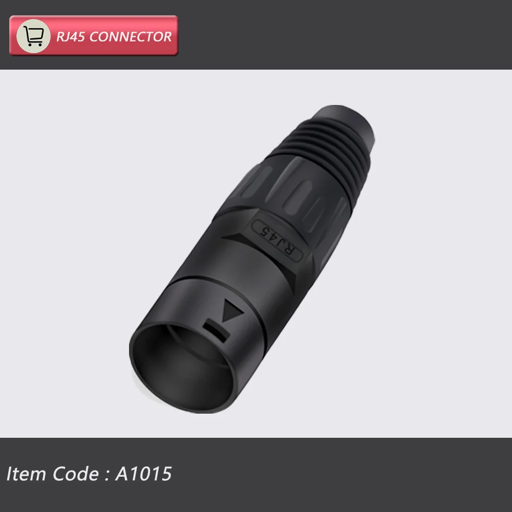 10 stks/5 sets 8p8c RJ45 Waterdichte Connector, Oranje & Zwart, Paneelmontage + Draad Connector, RJ45 Ethernet/Netwerk Connector, IP65 Niveau