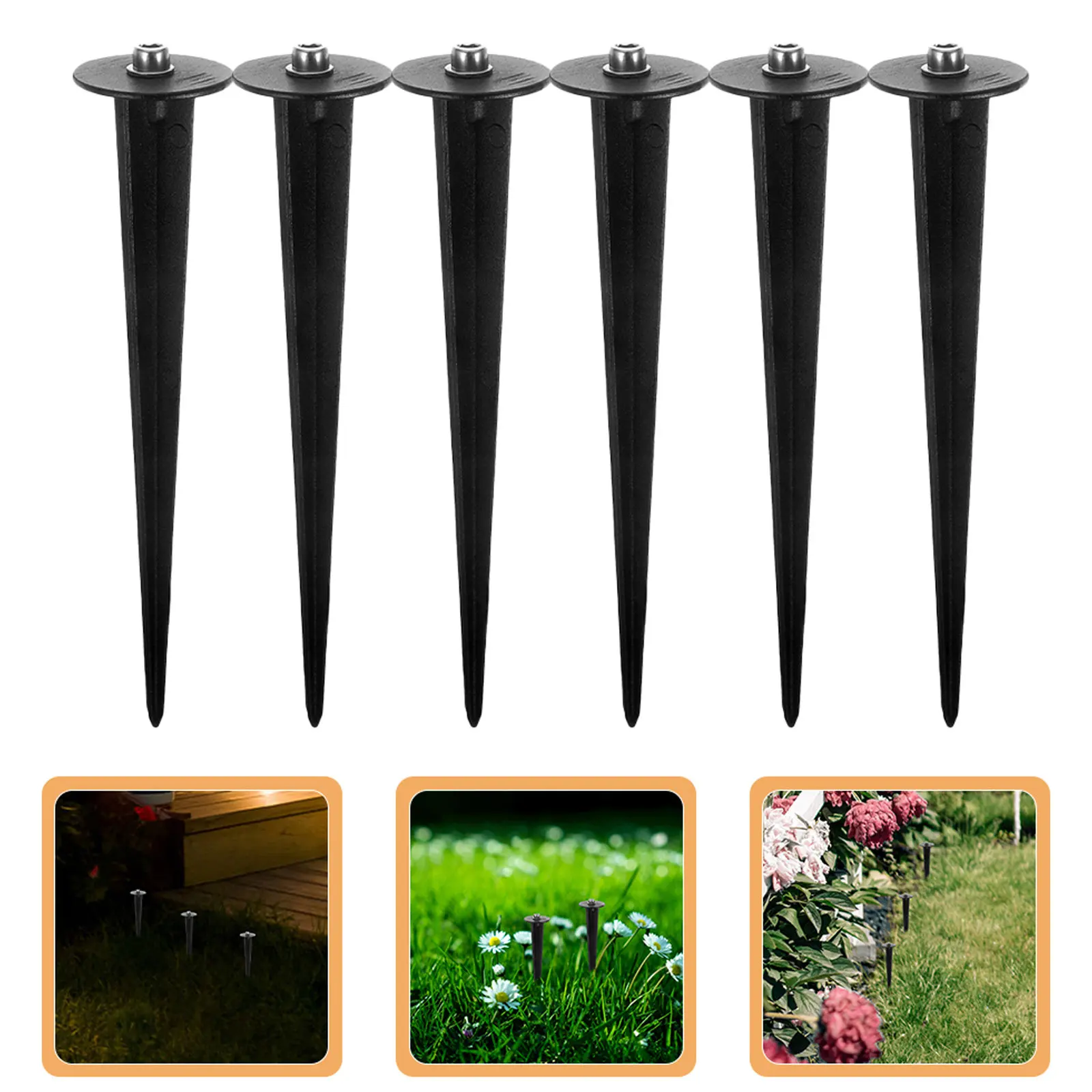 

12 шт. колышков для уличных декоративных светильников, замена для ландшафтных и садовых светильников для дорожек