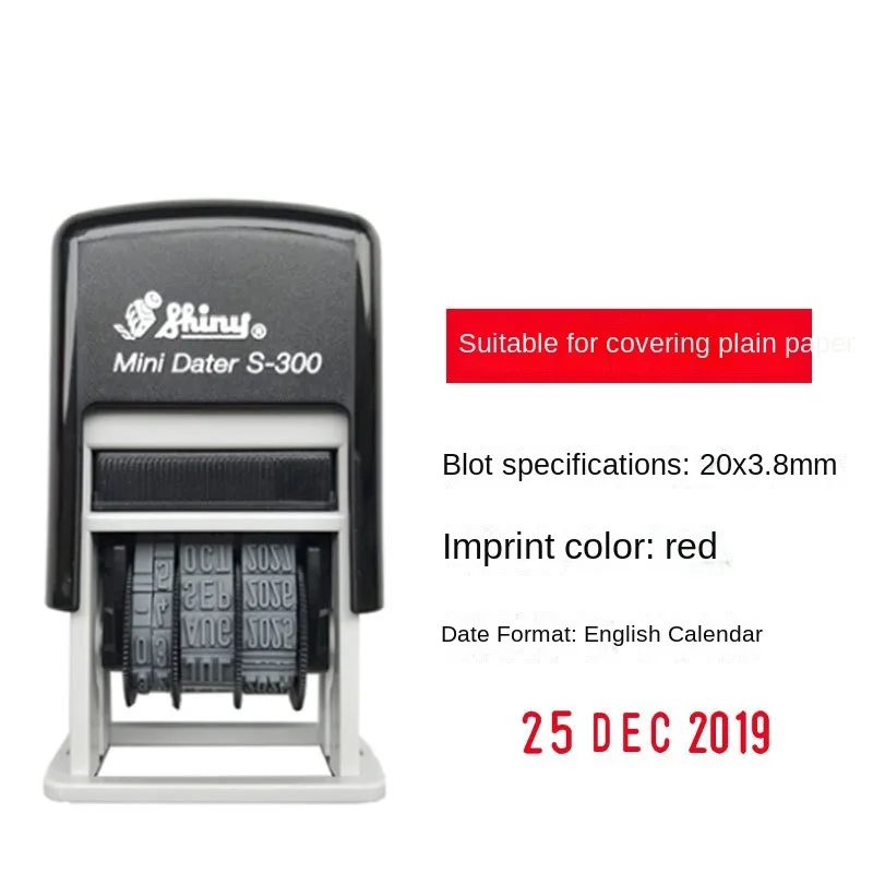 ختم إرجاع الحبر الجديد اللامع S-300، ختم إرجاع الحبر المصغر مع رقم تاريخ انتهاء الصلاحية القابل للتعديل #3