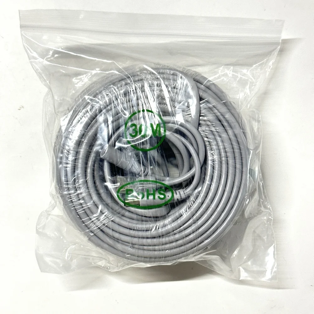 Cavo di alimentazione Lan RJ45 + DC 12V 5M/10M/15M/20M/30M Cavo di prolunga di rete 2 in 1 per sistema di telecamere di sicurezza IP