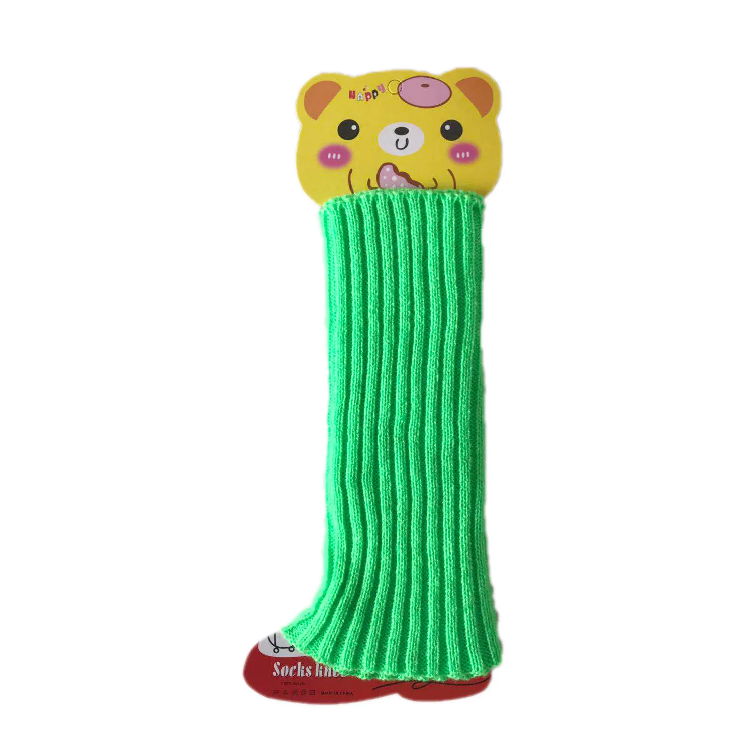 1 Paar Bonbonfarbene Kinder-Beinstulpen Koreanischer Süßer Kinder-Strickfußüberzug Mädchen Lolita-Stil Einfarbige Warme Elastische Röhrensocken – Detail 13