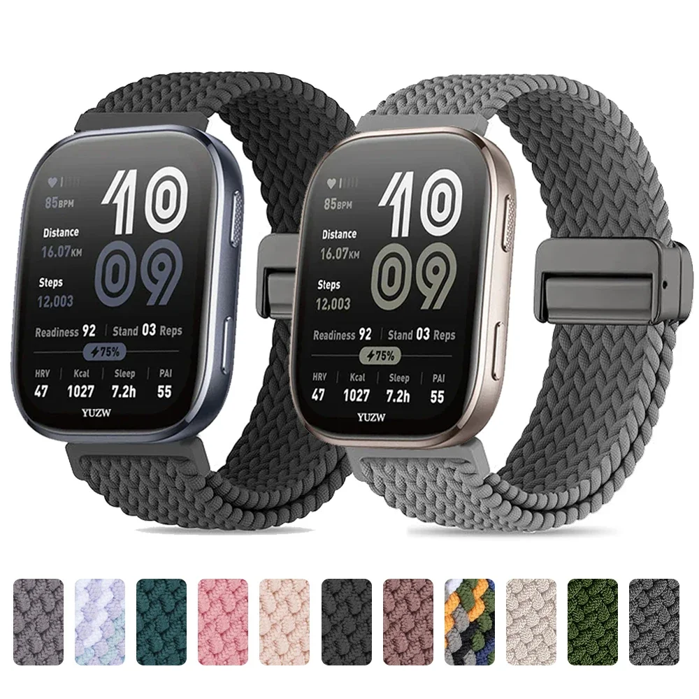 20mm 22mm Quick Release Braided Loop For Huami Amazfit Bip 6 5 Watch Band for Amazfit BALANCE/Active 2/GTR 4 3/GTS 4 2 mini Belt