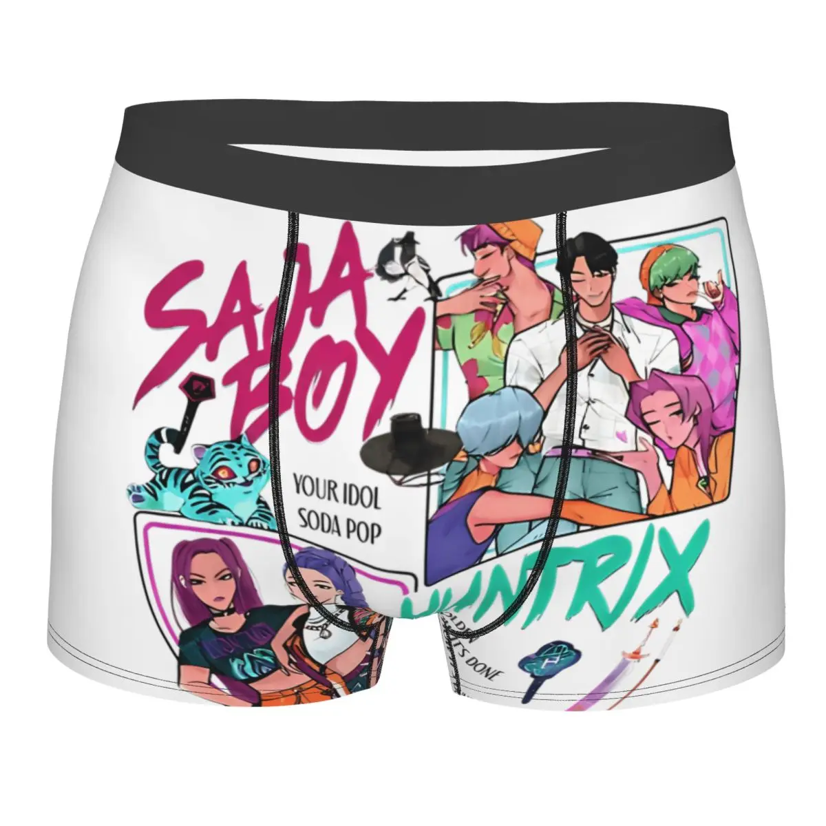 

Huntrix Saja для мальчиков и девочек Mira Rumi Joey Kpop Demon Hunters нижнее белье боксеры модные мужские трусы шорты трусы
