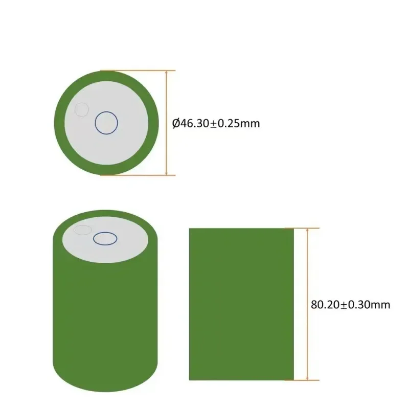 Originele 23ah Voor Tesla 4680 Lithium Ijzer Fosfaat Batterij Cilindrische Zonne-Energie Opslag Elektrische Voertuig Lifepo4 Batterij