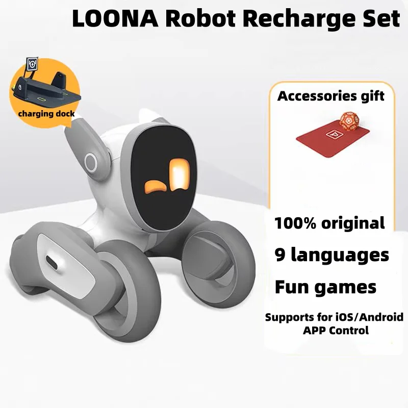 Electronic Dogs Ai Pets Loona Smart Robot Set Voice ChatGPT Automatic Recharge Multi Functional Intelligent Robots and Charging