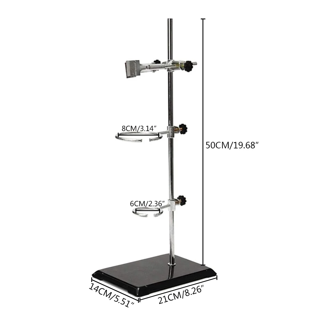 52CM Lab Laboratory Retort Stands Support Clamp Flask Platform Set High Height images - 6