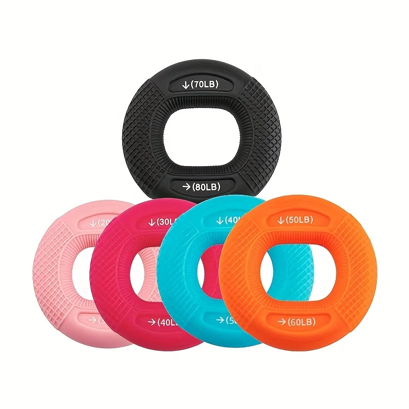 Build Muscle Strength in Your Hands with this 20-80LB Hand Muscle Training Silicone Ring - Perfect for Home Gyms! image 6