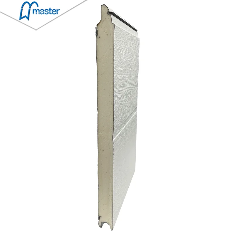 Manufacturer Best Sale Customized 40mm 50mm Sectional Sandwich Construction Steel PU Foam Insulated Garage Door Panels