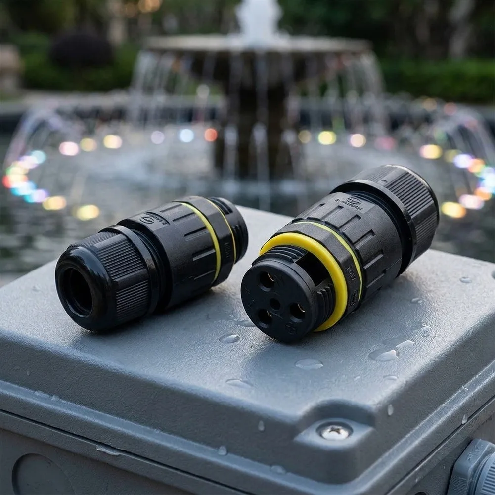 Waterproof Electrical Cable Wire Connector IP68 Rated Efficient and Easy Wiring Installation Reliable Outdoor Socket