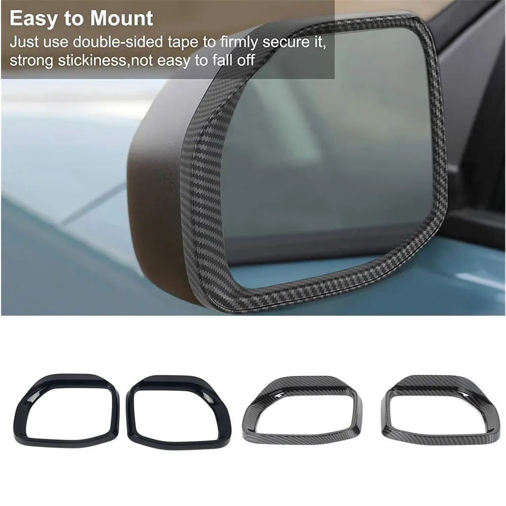 

For Ford Bronco Sport 2021-2023 Rear View Side Mirror Rain Eyebrow Rain Shield Cover Shield Visors Frame Protector Exterior Part