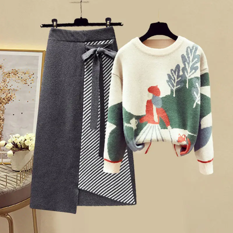 New pullover autumn and winter cartoon sweater for women fashionable and versatile slimming