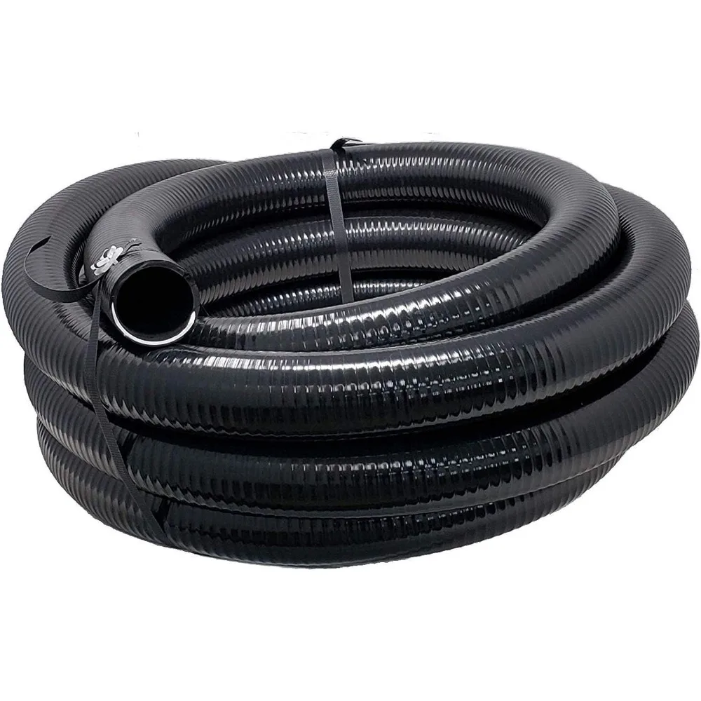 

Flexible PVC Pipe 2 Inch Dia Hose 50 FT Length, Black Tubing, Schedule 40, Premium Quality Made in USA