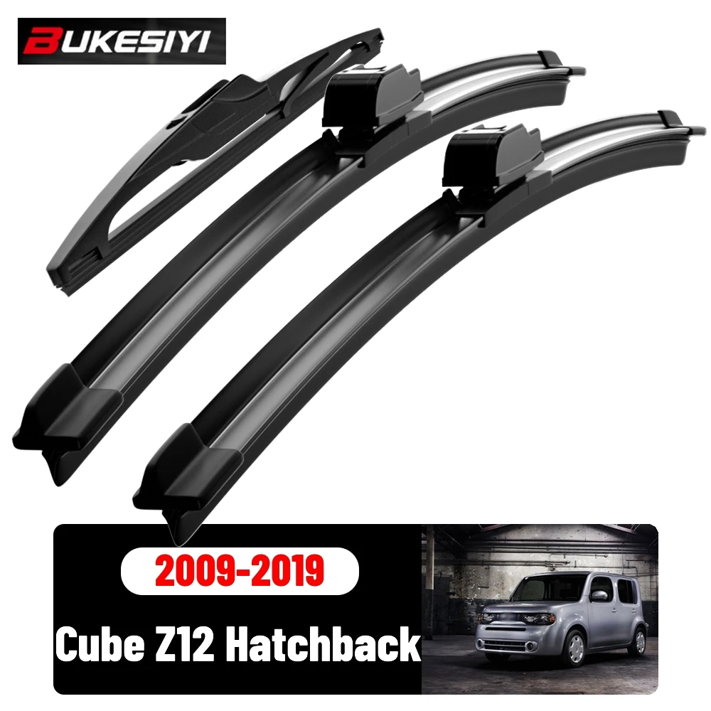 Scheibenwischerblätter-Set für vorne und hinten für Nissan Cube (Z12) MK3, Schrägheckmodell, Baujahr 2009–2019, 2010, leise Scheibenwischer, Zubehör, 20"20"12"