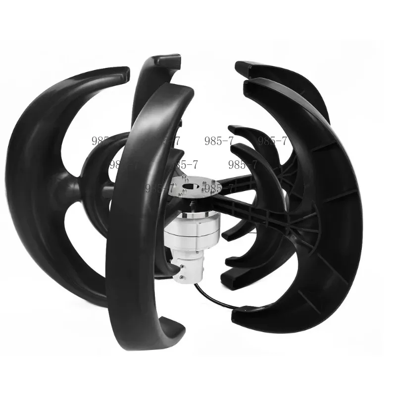 12V/24V 1000W VAWT Vertical Axis Wind Turbine Generator, Small Home Off-Grid Outdoor Power Windmill