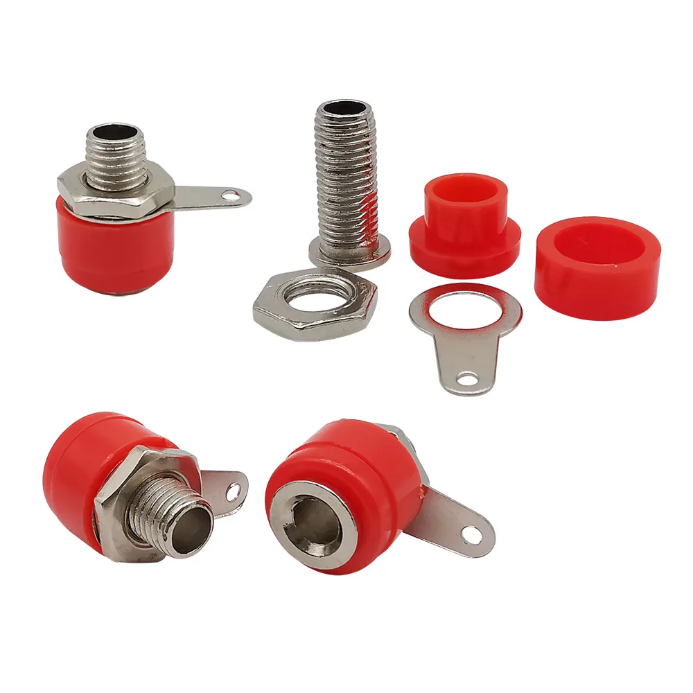 10Pcs 4mm Banana Socket Binding Post Connector Plug Adapter DIY 5 Color