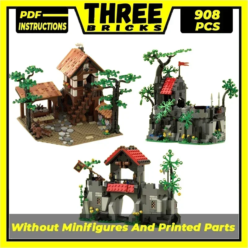 

Medieval Castle Model Moc Building Bricks Lion Warrior Castle Technology Modular Blocks Gifts Christmas Toys DIY Sets Assembly