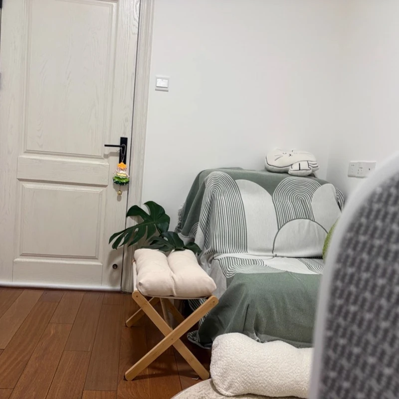 Adjustable Foot Rest Stool with Soft Cushion Modern Ottoman for Living Room Sofa Leg Rest Ergonomic Under-Desk Support for Home